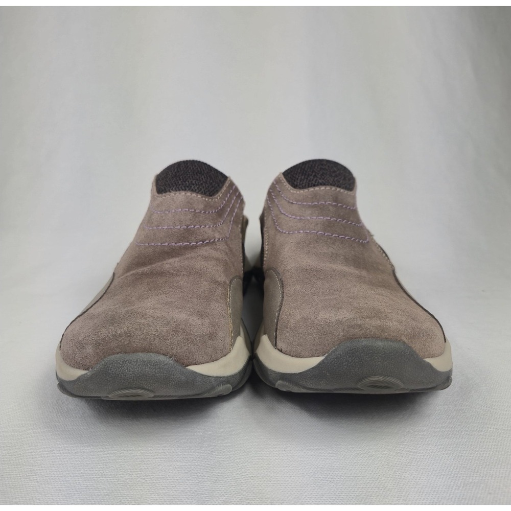 Earth Origins Trail Taya Womens 6.5 Leather Brown/Tan Thistle Slip on Mules Clog - Picture 3 of 8